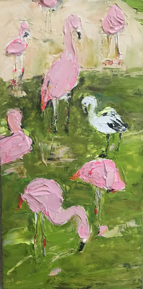 Flamingos by Ana Guzman