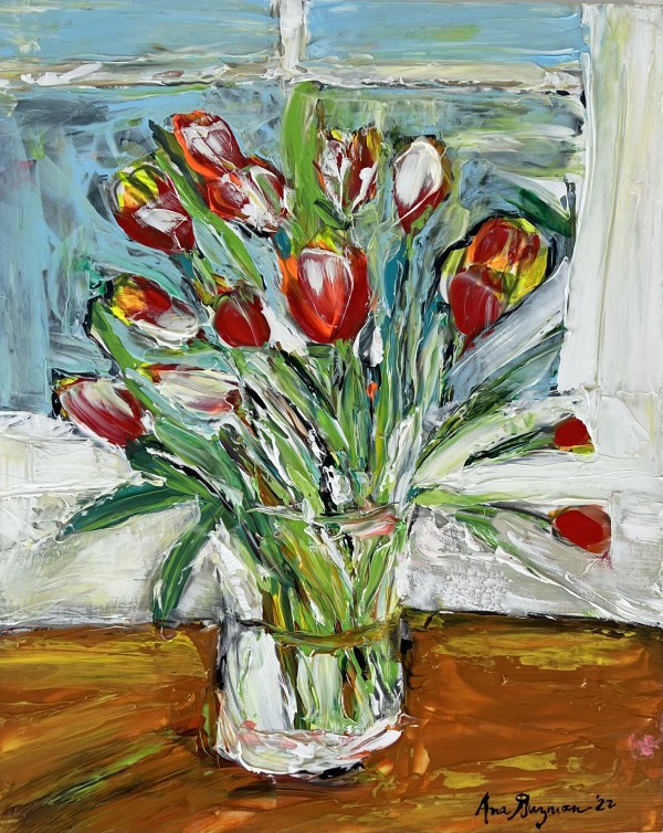 Red tulips by Ana Guzman