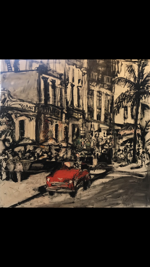La Vida Cuba - Red Car in Havana by Ana Guzman