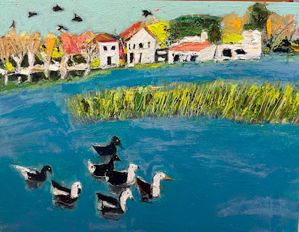 Duck swim on the lake by Ana Guzman