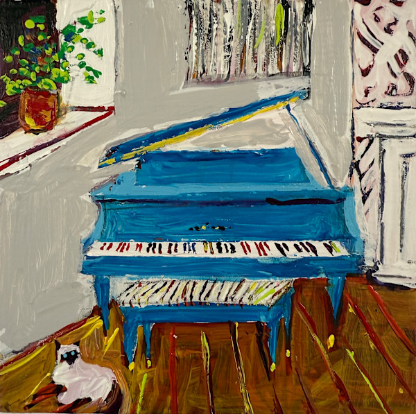 Kitty by the keys by Ana Guzman