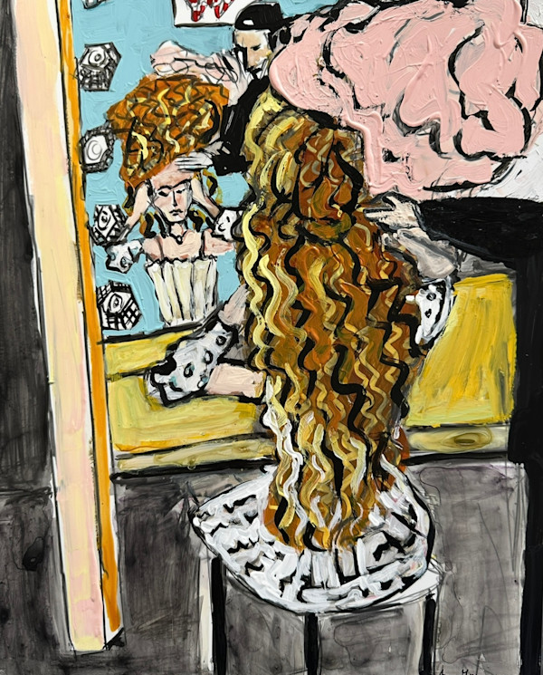 Marie Antionette - putting on the wig by Ana Guzman