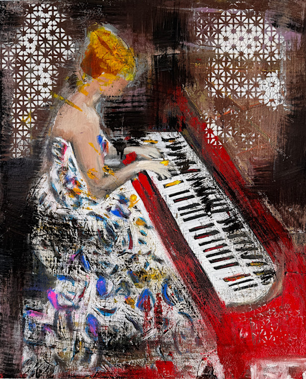 Red Piano by Ana Guzman