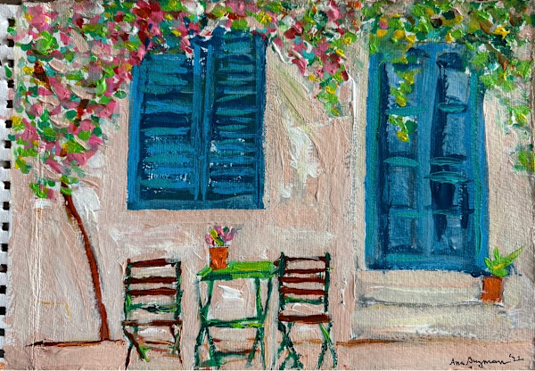 Chairs and table - Greece by Ana Guzman