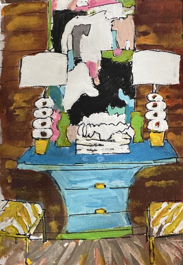Interior with 2 lamps by Ana Guzman