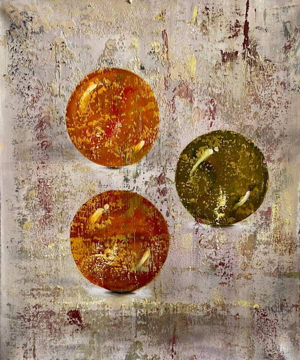 Billes en Orange et Vert by Ansley Pye