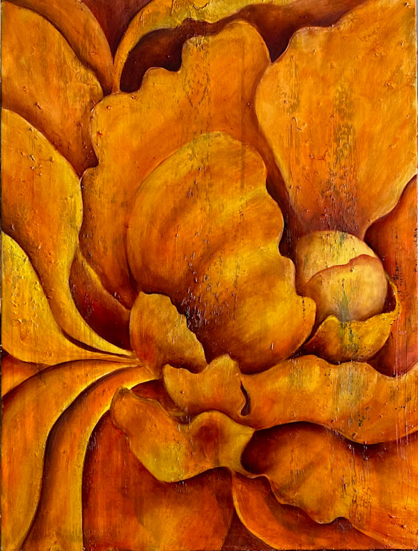 Golden Peony in Abstract by Ansley Pye, Image 1.