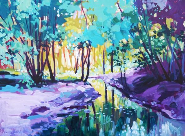 Evening light at the creek by Clair Bremner