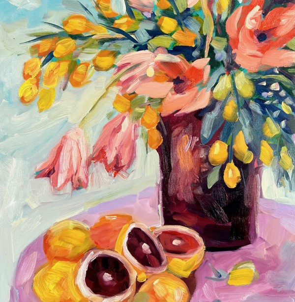 Tulips and Blood oranges by Clair Bremner