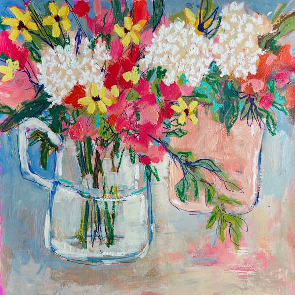 Very Bright Azaleas in a Jar by Clair Bremner