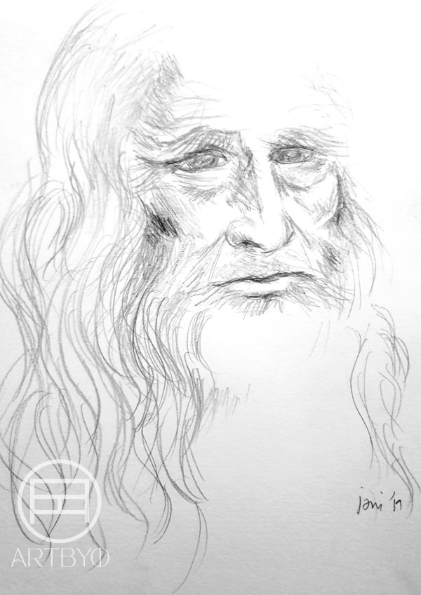 Self-Portrait Leonardo - Celebrating LDV 500 Years by ioni mendoza