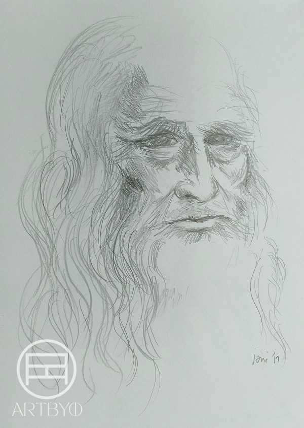 Self-Portrait Leonardo - Celebrating LDV 500 Years by ioni mendoza