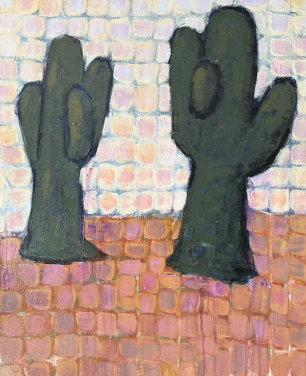 Dos Saguaros Mosaic  2 by Katie Willes