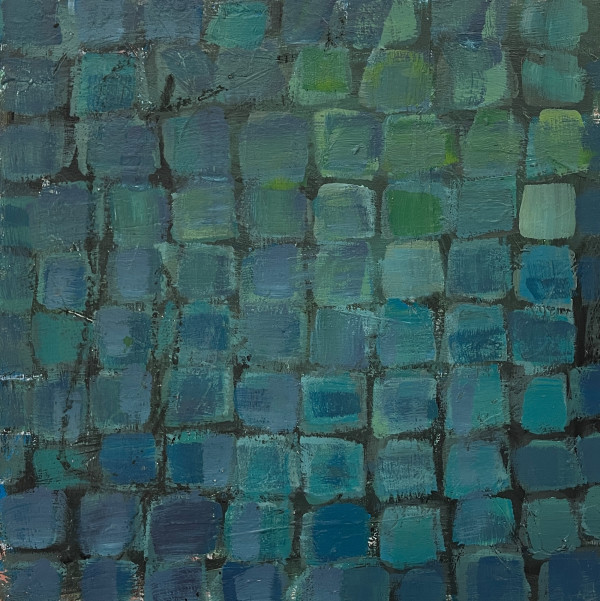 Deep Greens and Blues Mosaic