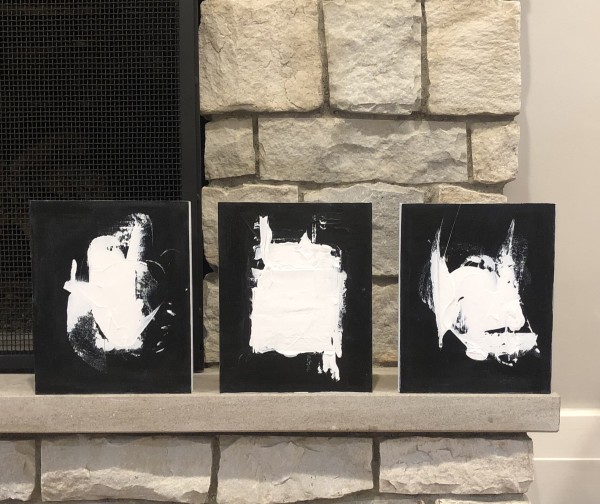 Dark to Light 1, Triptych by Margot Dermody