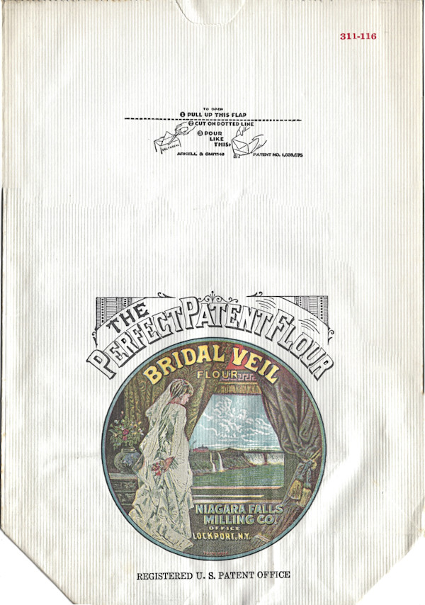 Bridal Veil Flour bag by Unknown Artist, Image 1.