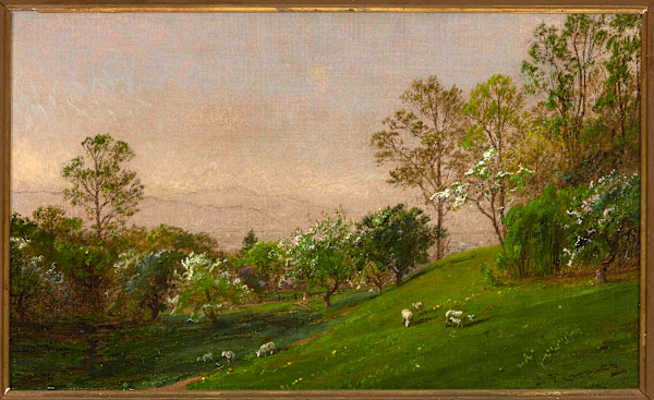 Landscape with Sheep by Jasper Francis Cropsey