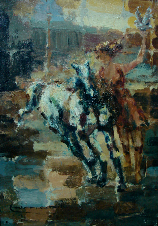 Girl with a horse by Luigi Carnevali