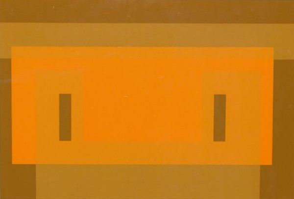 Red Orange Wall by Josef Albers