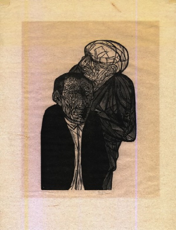 Two Men by Leonard Baskin