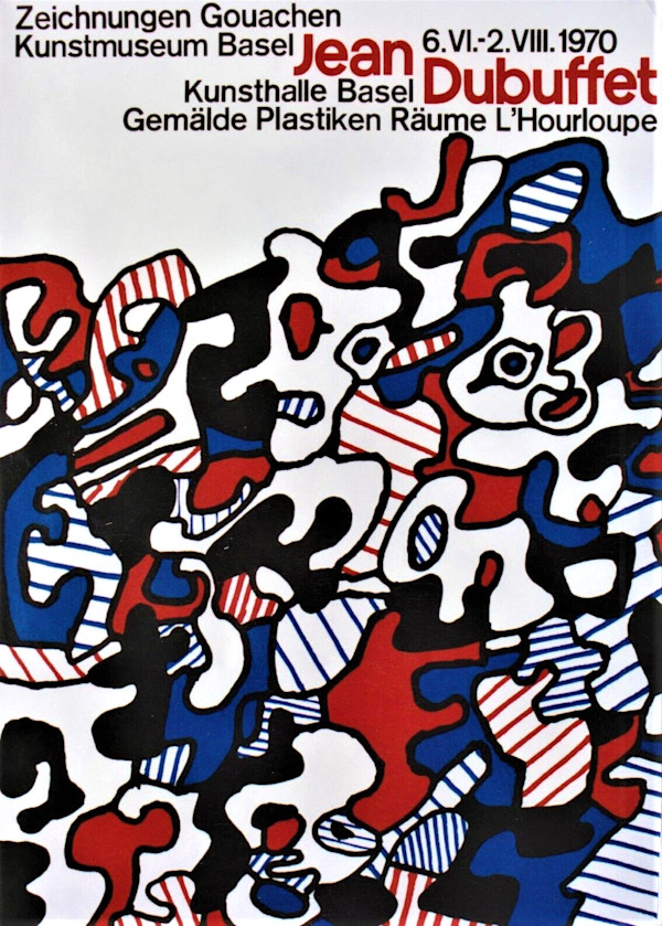 1970 exhibtion poster by Jean Dubuffet, Image 1.