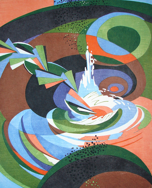 An Old Pond, Frog Leaps in the Sound of Water by Stanton MacDonald-Wright, Image 1.