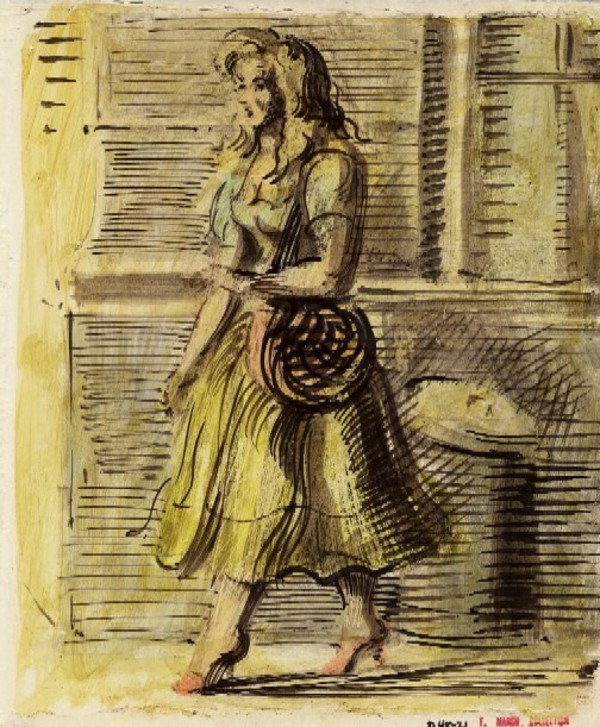 Woman with a Purse, Walking by Reginald Marsh, Image 2.