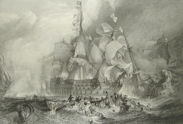 The Battle of Trafalgar by after Joseph M. W. Turner