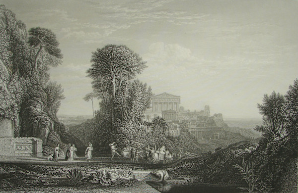 Temple of Jupiter Panhellenius by after Joseph M. W. Turner
