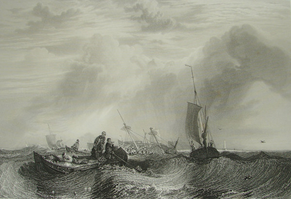Orange Merchantman Going to Pieces by after Joseph M. W. Turner