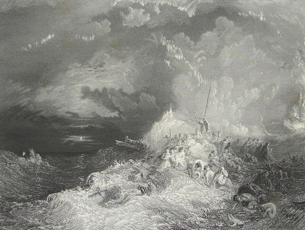 A Fire at Sea:  The Crew and Passengers Endeavouring to Save Themselves on a Raft by after Joseph M. W. Turner