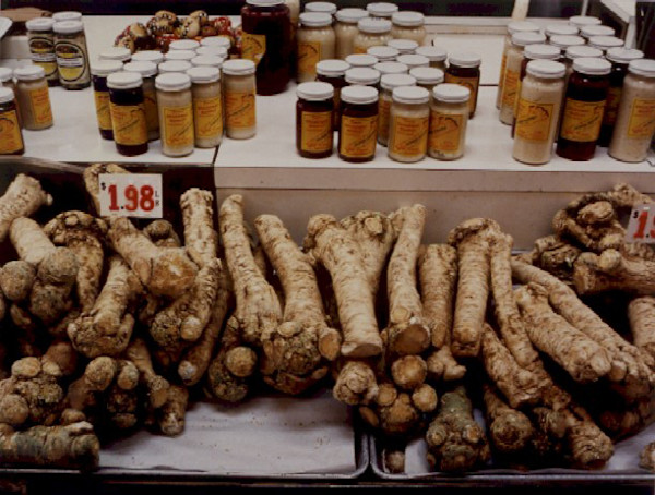 Broadway Market: Famous Horse-Radish by Marion Faller