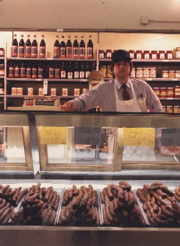 Broadway Market: butcher (Hungarian Deli) by Marion Faller