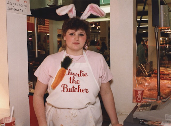 Broadway market: butcher by Marion Faller