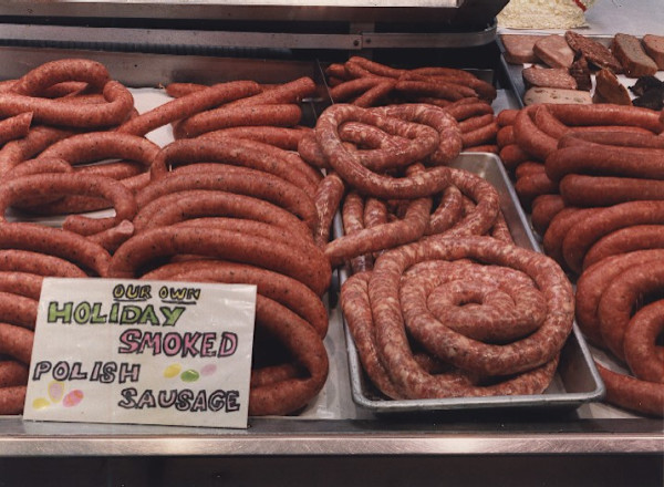 Broadway market: Polish sausage by Marion Faller
