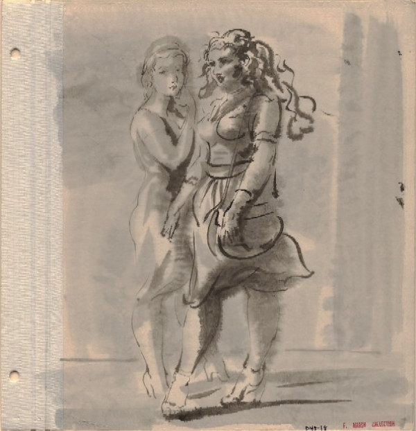 Two Women Talking by Reginald Marsh, Image 2.