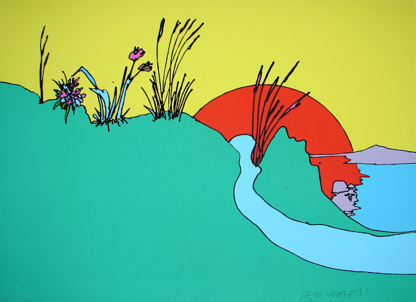 Sunshine Peace (Green) by Peter Max, Image 1.