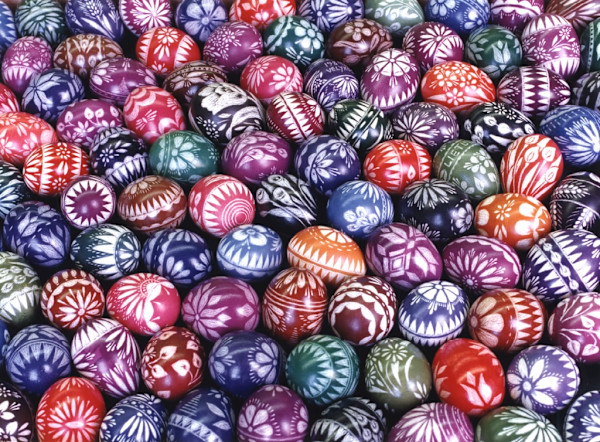 Scratched Style Eggs by Angela Dziakonas by Marion Faller