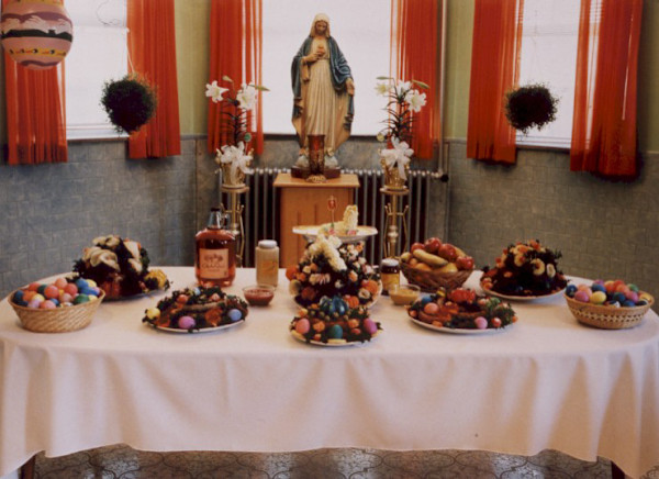 Swienconka:Immaculate Heart of Mary Convent,main table, Buffalo, New York by Marion Faller