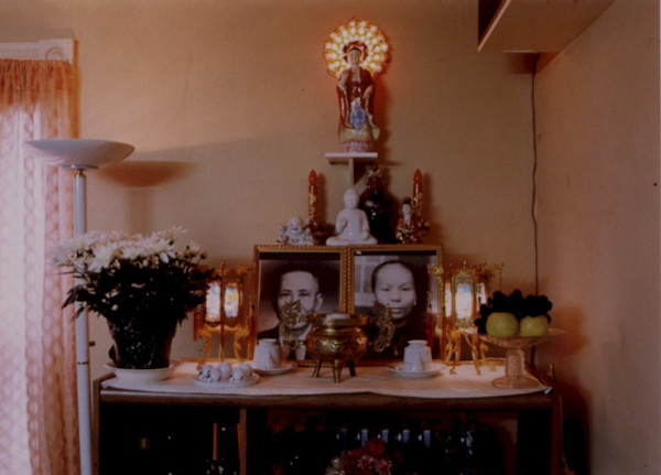 Vietnamese Altar: family altar, Buffalo, New York by Marion Faller