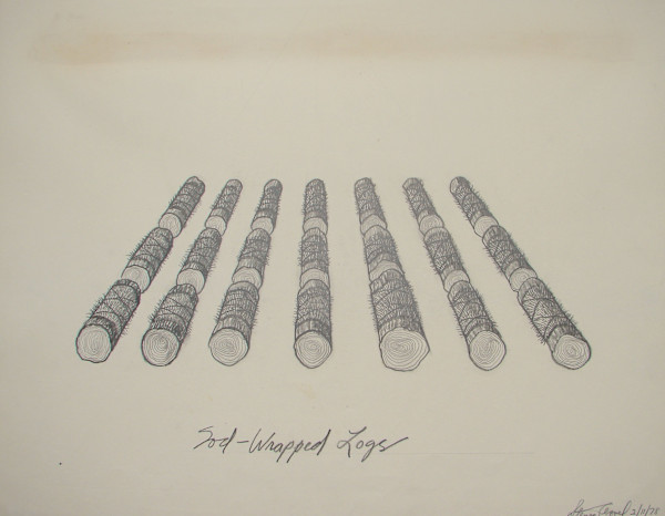 Sod-wrapped logs by Steve Appel