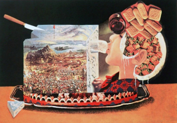 Les Pios Nonoches—Entremets Desserts (Nocturnal Cravings—Sweets and Desserts) by Salvador Dali