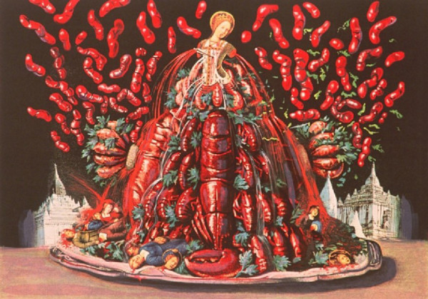 Les Cannibalismes de L’automne – Oeufs Fruits de Mer (Autumn Cannibalism—Eggs and Seafood) by Salvador Dali