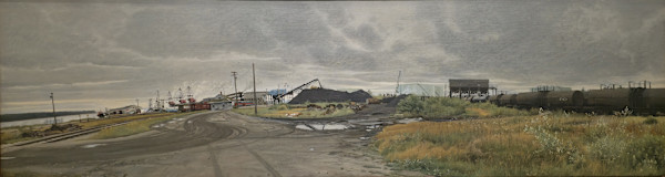 The Searsport Docks with the Unloading of the SS Inger by Rackstraw Downes, Image 2.