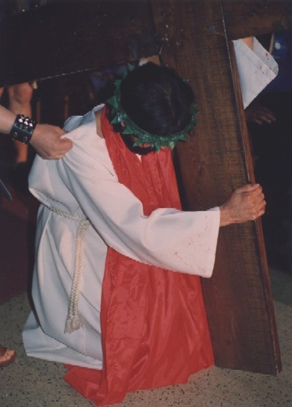 Christ Falls by Marion Faller