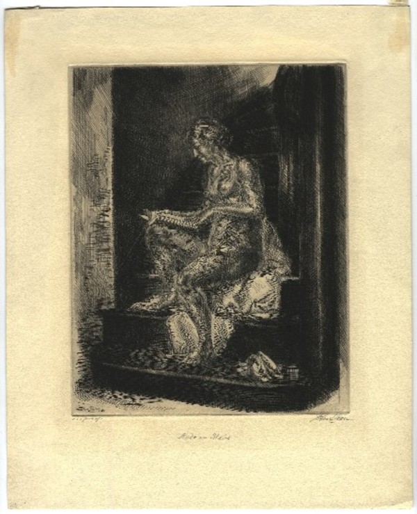 Nude on Stairs by John Sloan, Image 1.