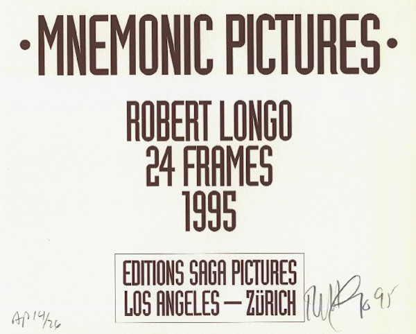 Title Page by Robert Longo