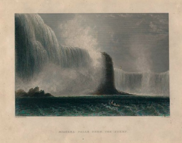 Niagara Falls from the Ferry by William Henry Bartlett