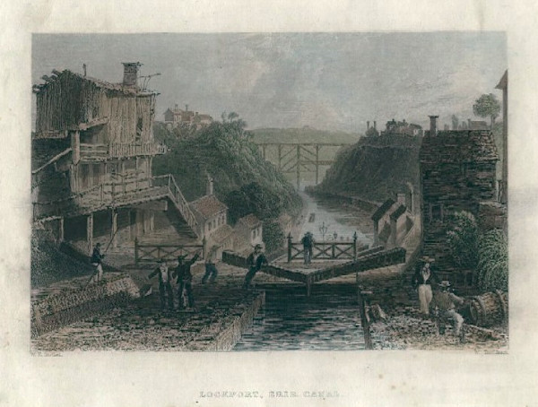 Lockport, Erie Canal by William Henry Bartlett