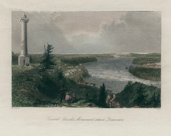 General Brock's Monument, above Queenston by William Henry Bartlett